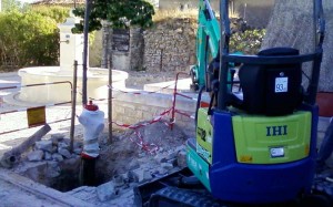 Installation borne à incendie